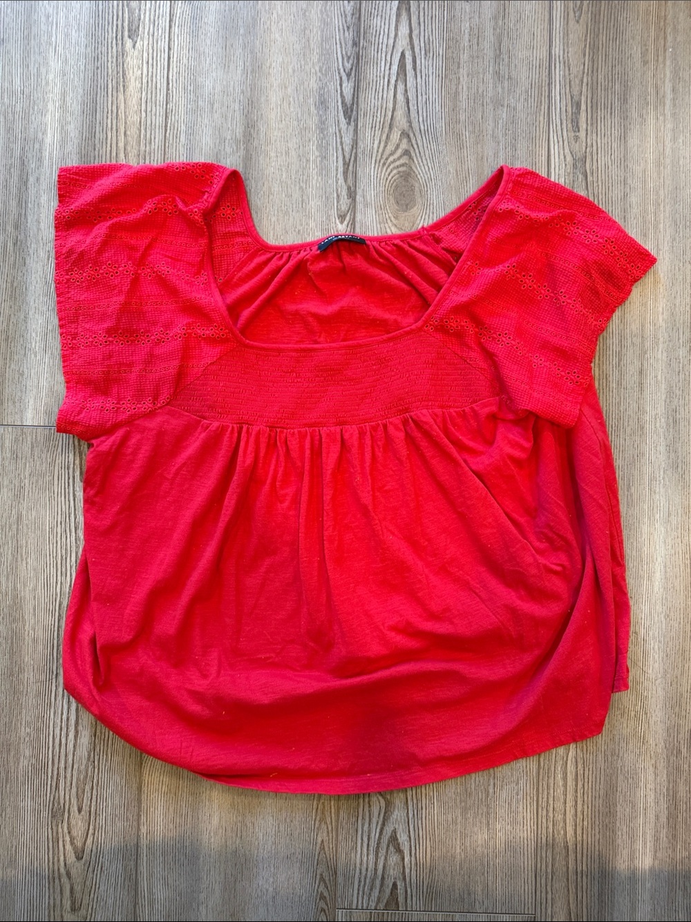 Lane Bryant Vibrant Red Scoop Neck Tunic Top